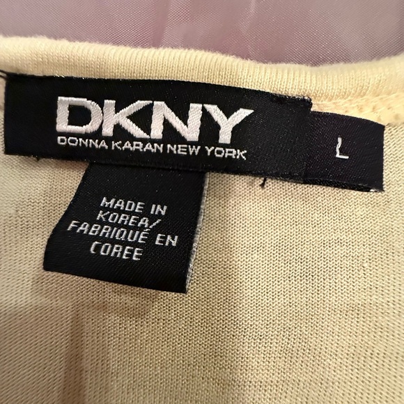 DKNY Yellow Relaxed Pocket Tank Top Size Large - Picture 4 of 7